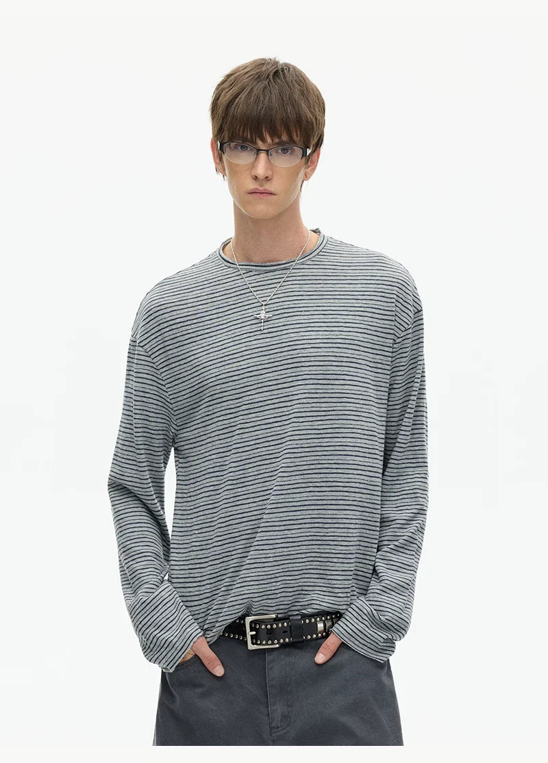 Tidal Stripe Layered Long Sleeve Tee - Notkicks