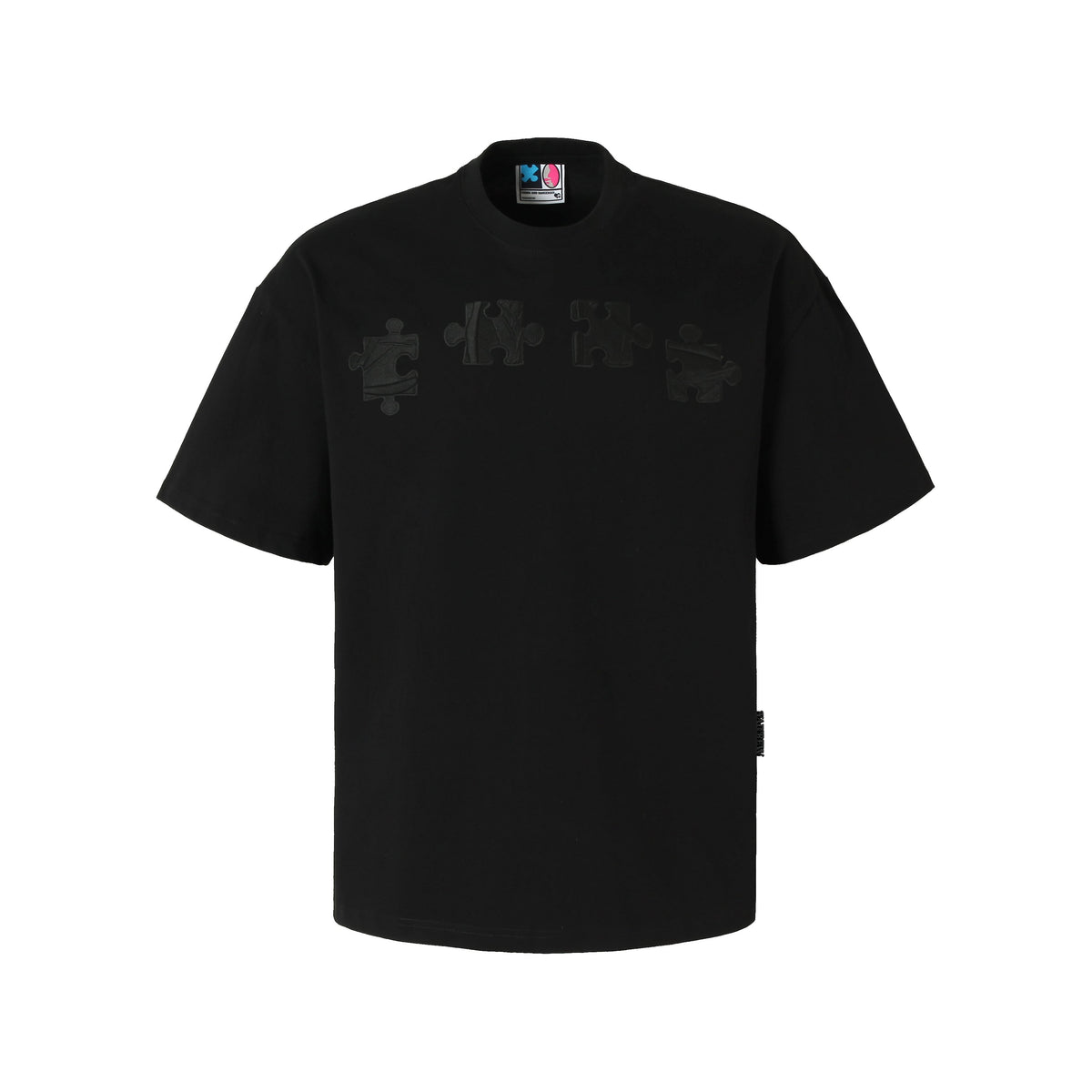 Unique 3D Textured Jigsaw Puzzle Embroidered Tee - Notkicks