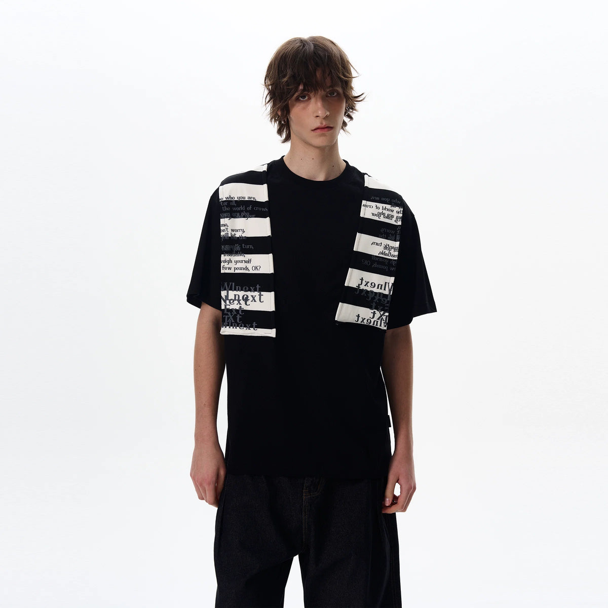 Graphic Stripe Patchwork Tee - Notkicks