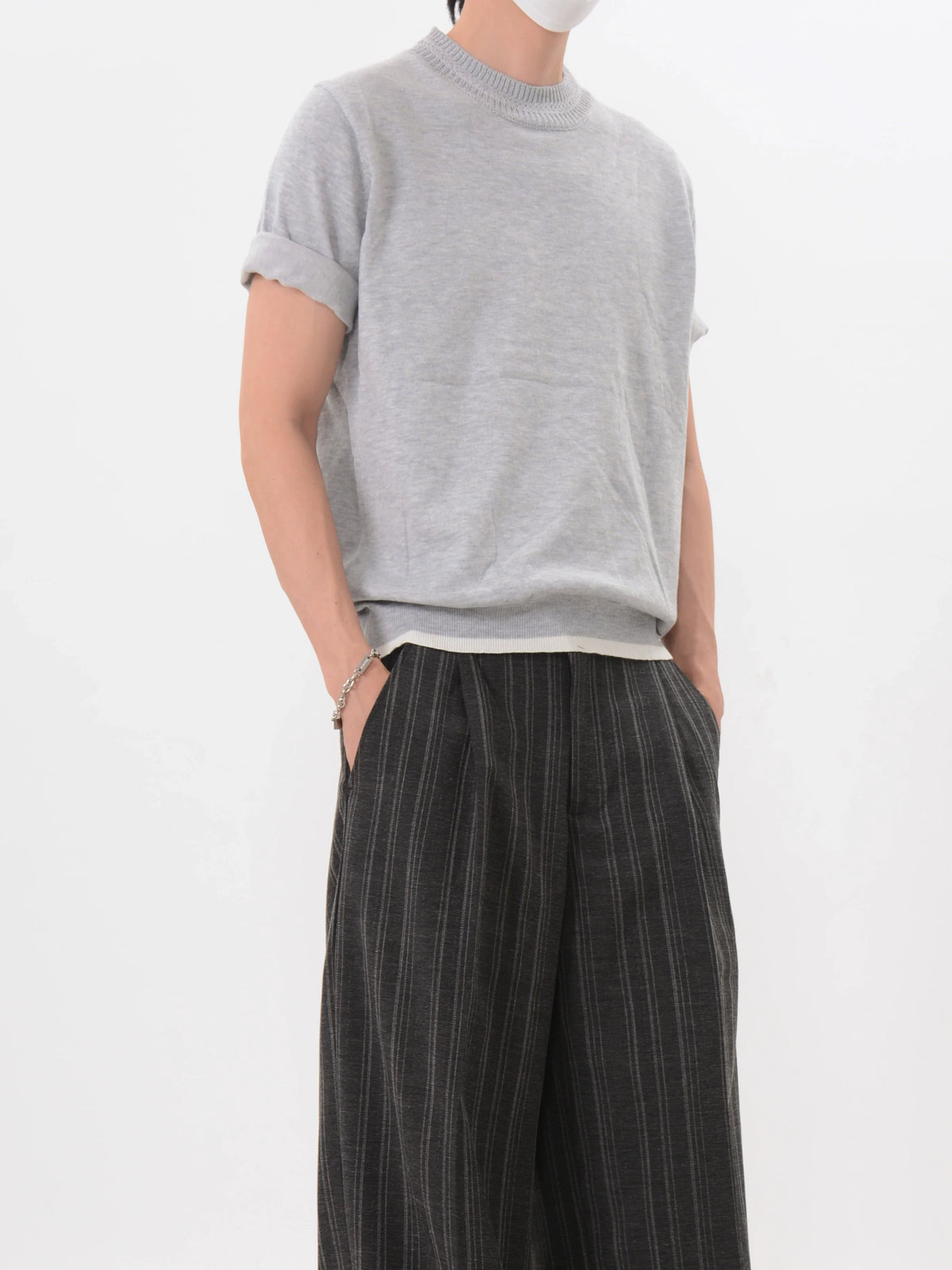Heather Mock Knit Tee - Notkicks