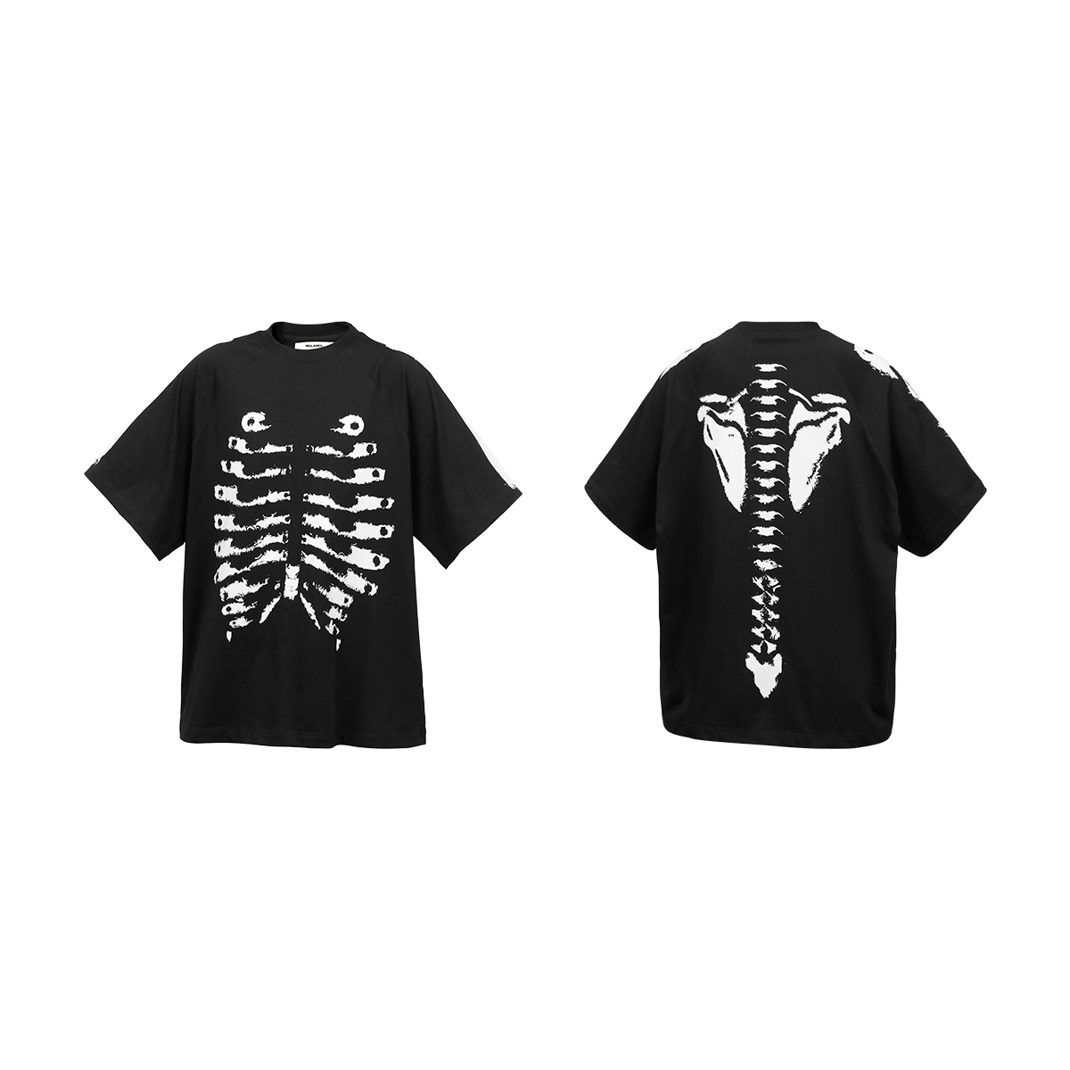 Skeleton Graphic Oversized Raglan T-Shirt - Notkicks