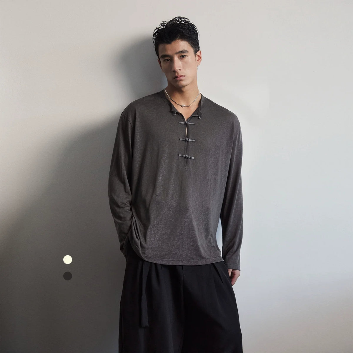 InkLatch Drape Henley Tee - Notkicks