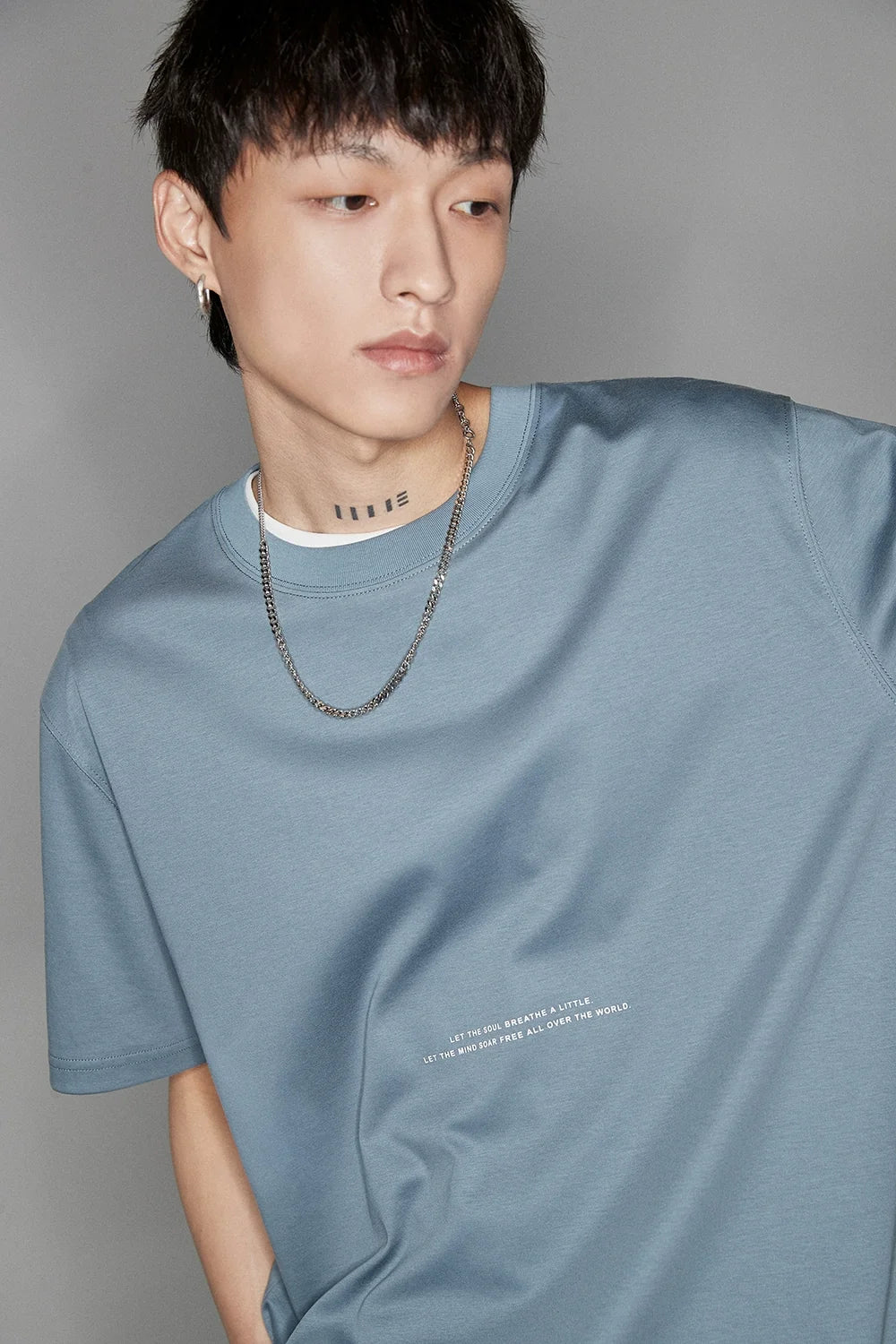 Color Block Letter Print Standard Tee - Notkicks