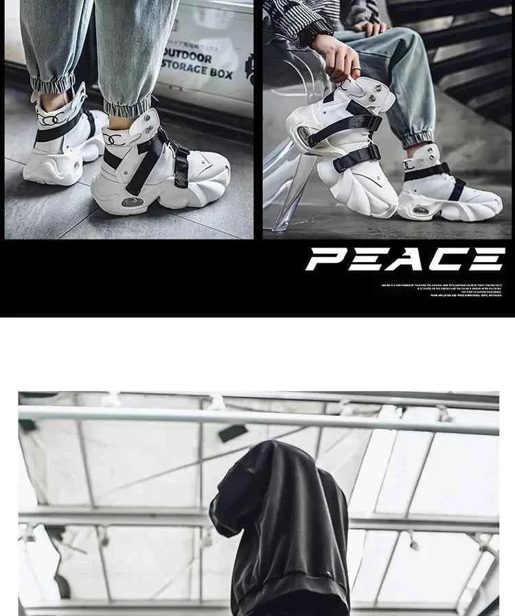 Retro Chunky Platform Sneakers - 90s Heritage Heavy-Sole Streetwear Shoes