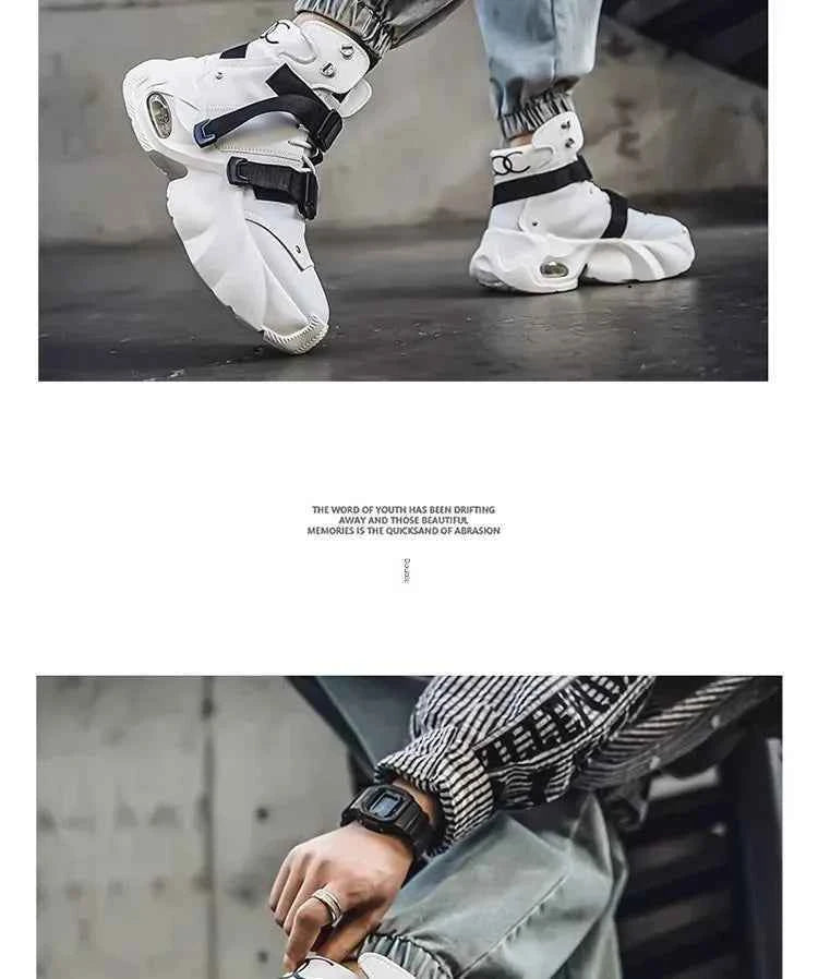 Retro Chunky Platform Sneakers - 90s Heritage Heavy-Sole Streetwear Shoes