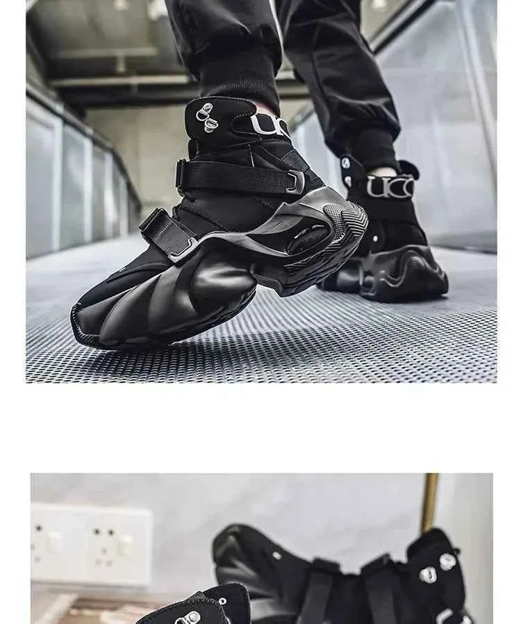 Retro Chunky Platform Sneakers - 90s Heritage Heavy-Sole Streetwear Shoes