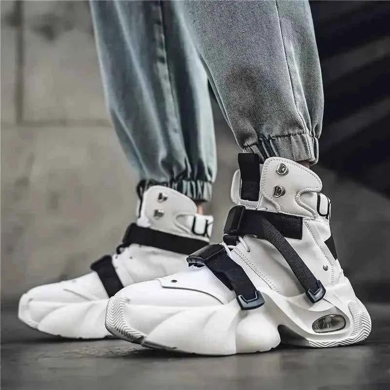 Retro Chunky Platform Sneakers - 90s Heritage Heavy-Sole Streetwear Shoes