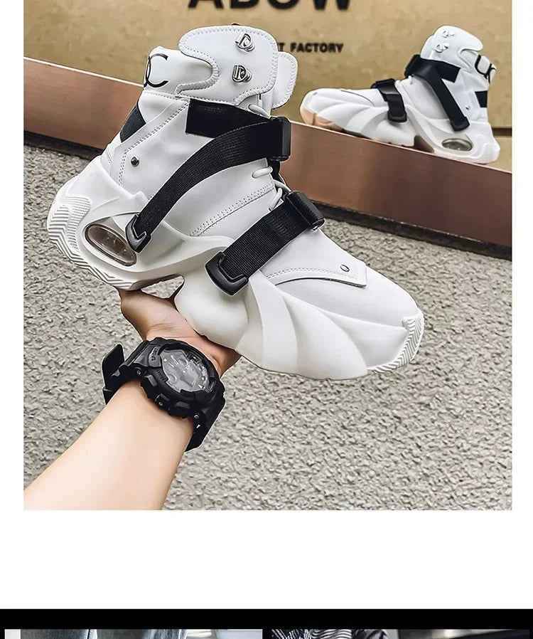 Retro Chunky Platform Sneakers - 90s Heritage Heavy-Sole Streetwear Shoes