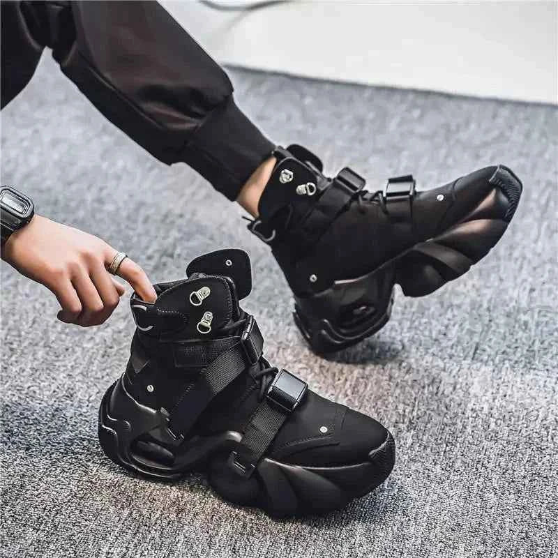 Retro Chunky Platform Sneakers - 90s Heritage Heavy-Sole Streetwear Shoes
