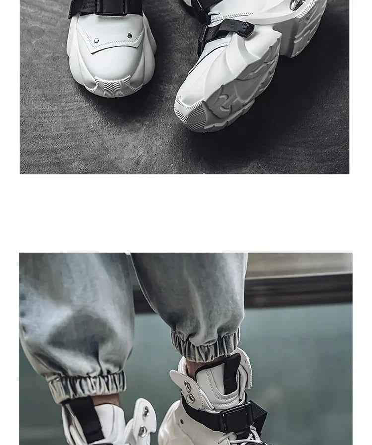 Retro Chunky Platform Sneakers - 90s Heritage Heavy-Sole Streetwear Shoes