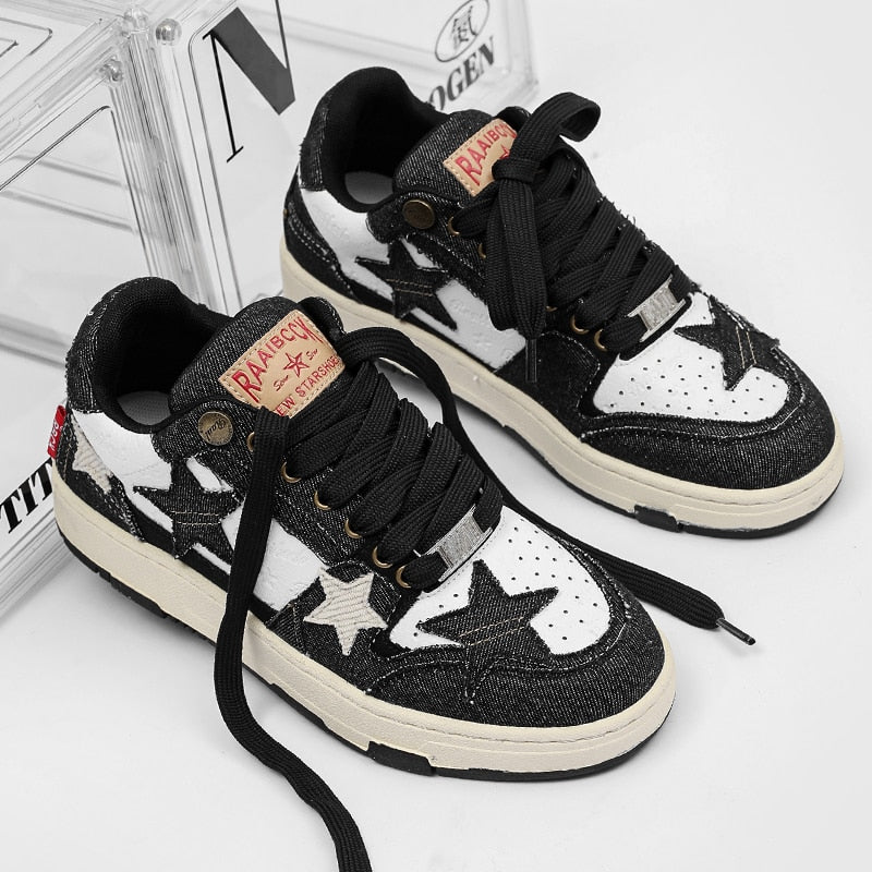Star Black Sneakers - Triple Black Luxury Architectural Trainers | LuxuryUrbanwear - Luxuryurbanwear