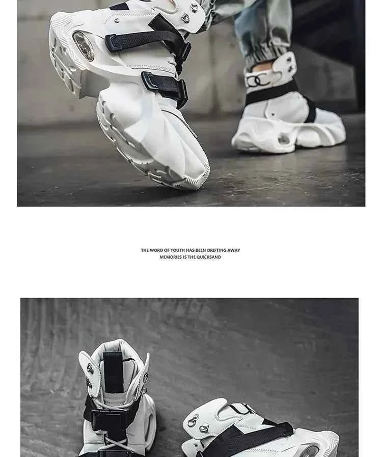 Retro Chunky Platform Sneakers - 90s Heritage Heavy-Sole Streetwear Shoes