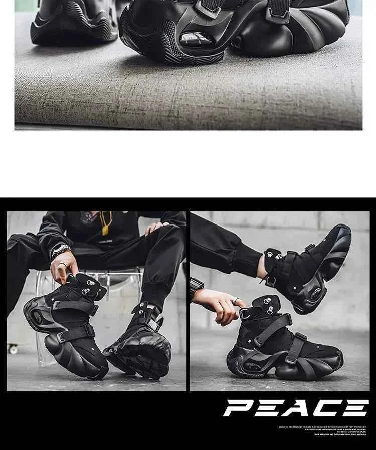 Retro Chunky Platform Sneakers - 90s Heritage Heavy-Sole Streetwear Shoes