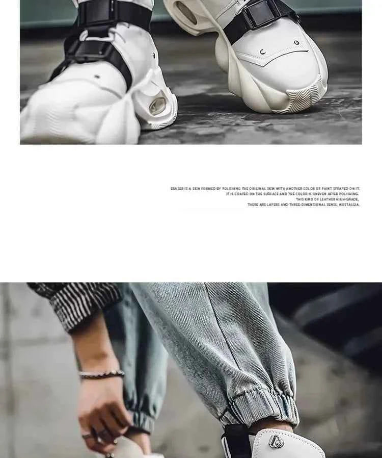 Retro Chunky Platform Sneakers - 90s Heritage Heavy-Sole Streetwear Shoes
