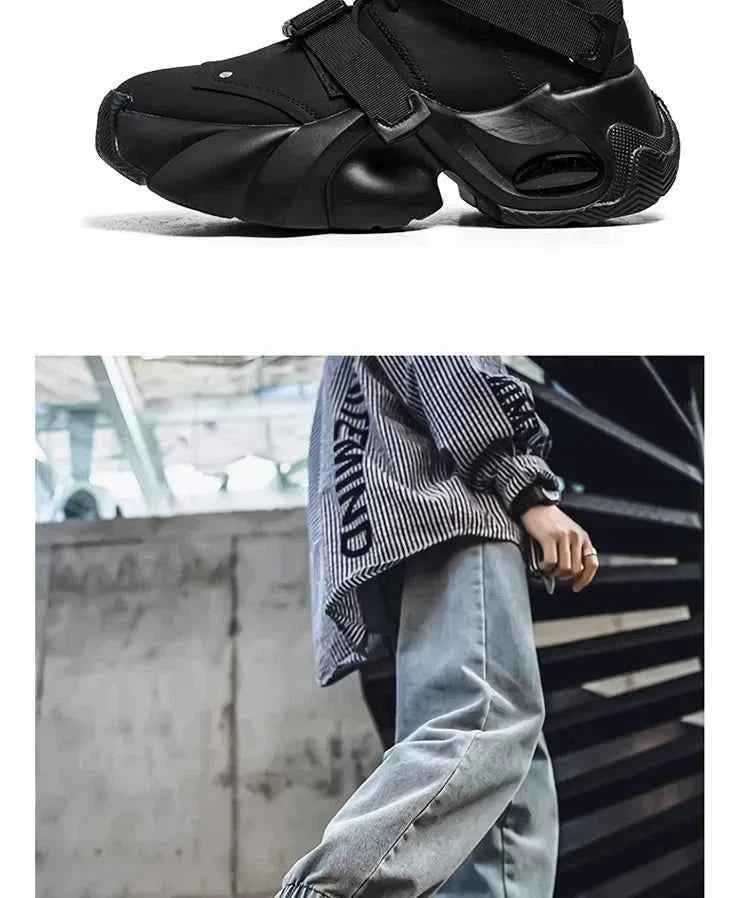 Retro Chunky Platform Sneakers - 90s Heritage Heavy-Sole Streetwear Shoes