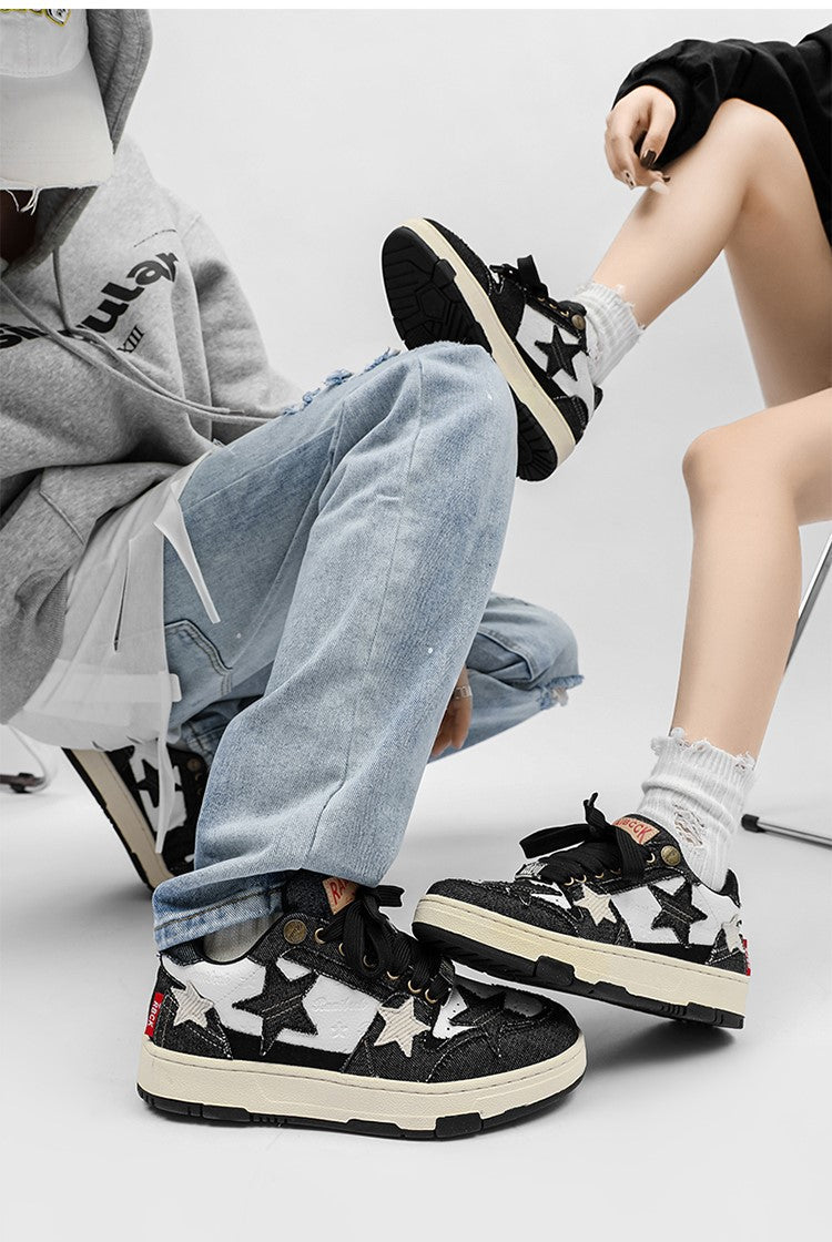 Star Black Sneakers - Triple Black Luxury Architectural Trainers | LuxuryUrbanwear - Luxuryurbanwear