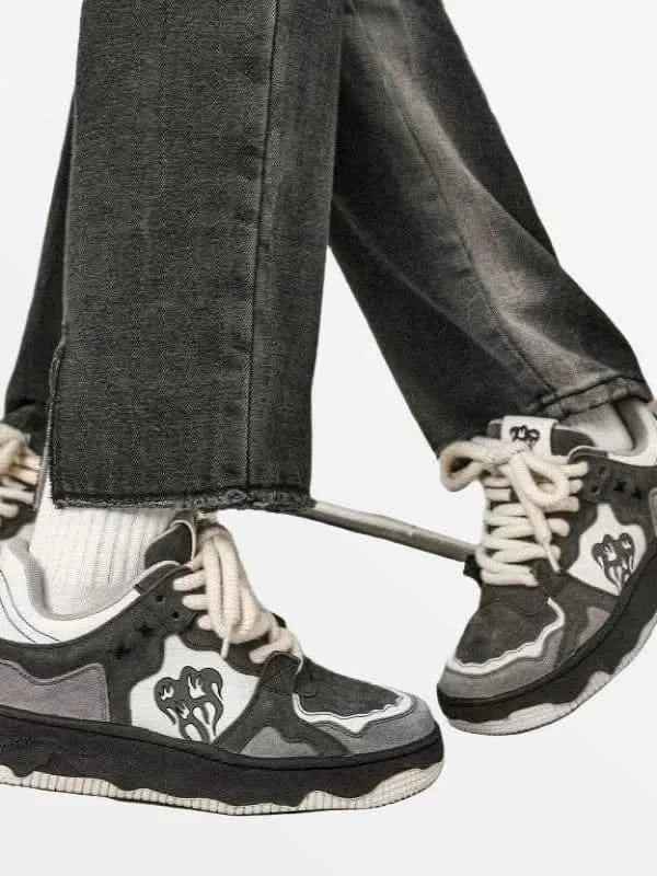 Sneakers Flame - Luxury Urban "Magma-Chassis" High-Top Chunky Trainers