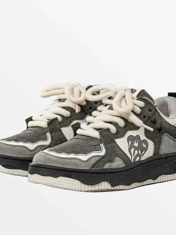 Sneakers Flame - Luxury Urban "Magma-Chassis" High-Top Chunky Trainers