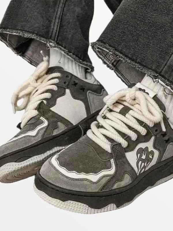 Sneakers Flame - Luxury Urban "Magma-Chassis" High-Top Chunky Trainers
