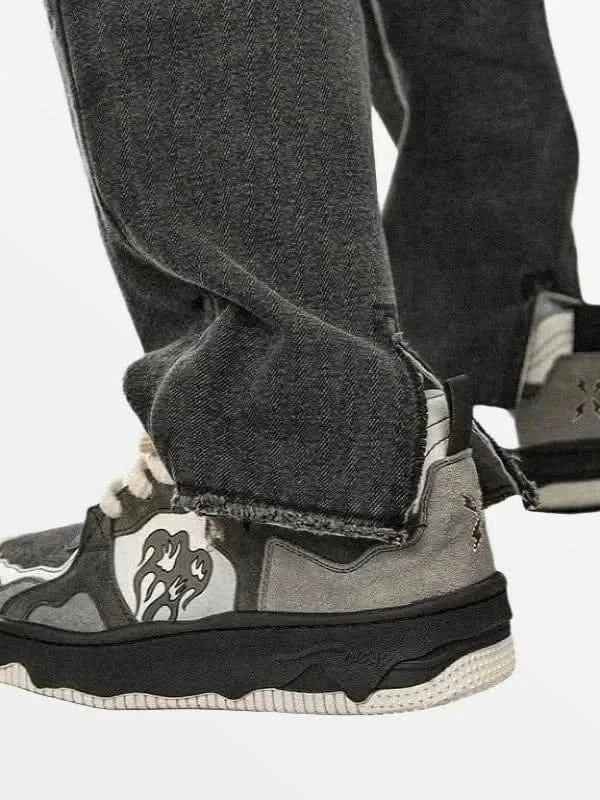 Sneakers Flame - Luxury Urban "Magma-Chassis" High-Top Chunky Trainers