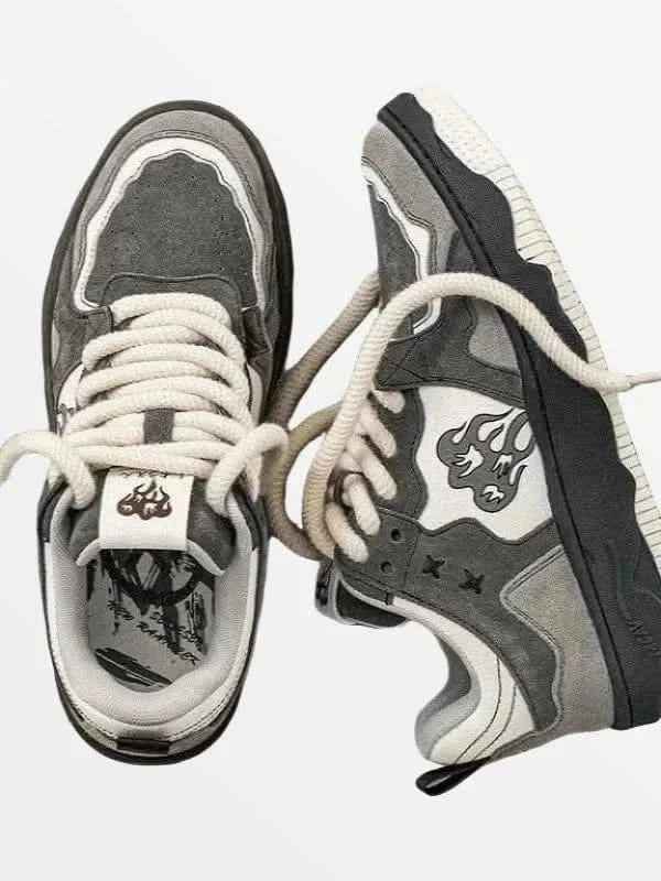 Sneakers Flame - Luxury Urban "Magma-Chassis" High-Top Chunky Trainers