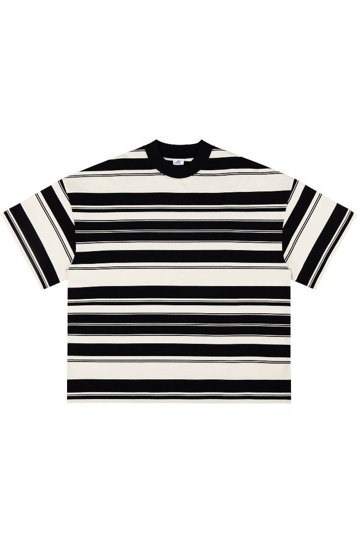 320G Heavyweight Striped Oversized Tee - Notkicks