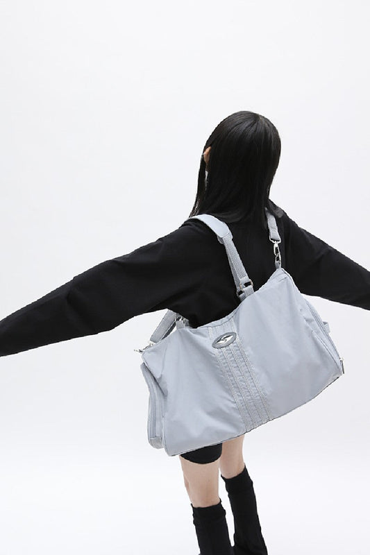 Grey Nylon Sports Bag - Notkicks