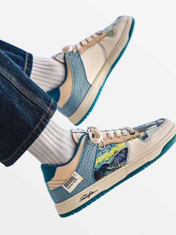 Sneakers Waves Unisex Blue - Luxury Urban "Fluid-Step" Chunky Trainers
