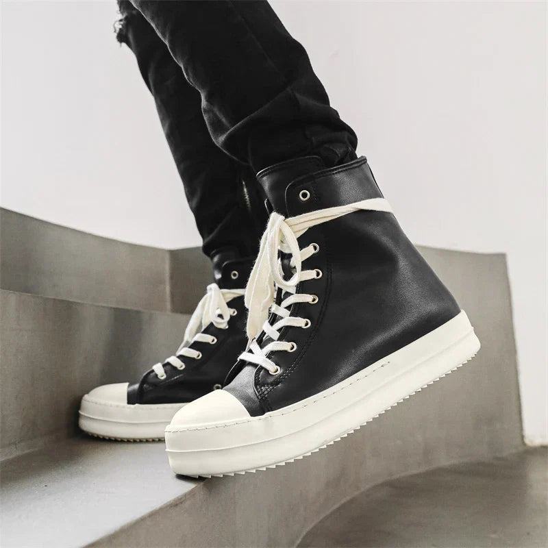 T84 High-Top Luxury Sneakers - Iconic Architectural Streetwear Boots | LuxuryUrbanwear - Luxuryurbanwear