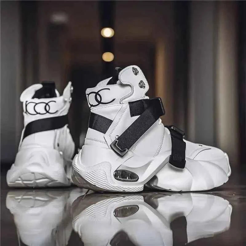 Retro Chunky Platform Sneakers - 90s Heritage Heavy-Sole Streetwear Shoes