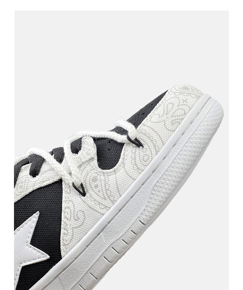 Swoop Black and White Sneakers - High-Contrast Luxury Tech Trainers | LuxuryUrbanwear - Luxuryurbanwear