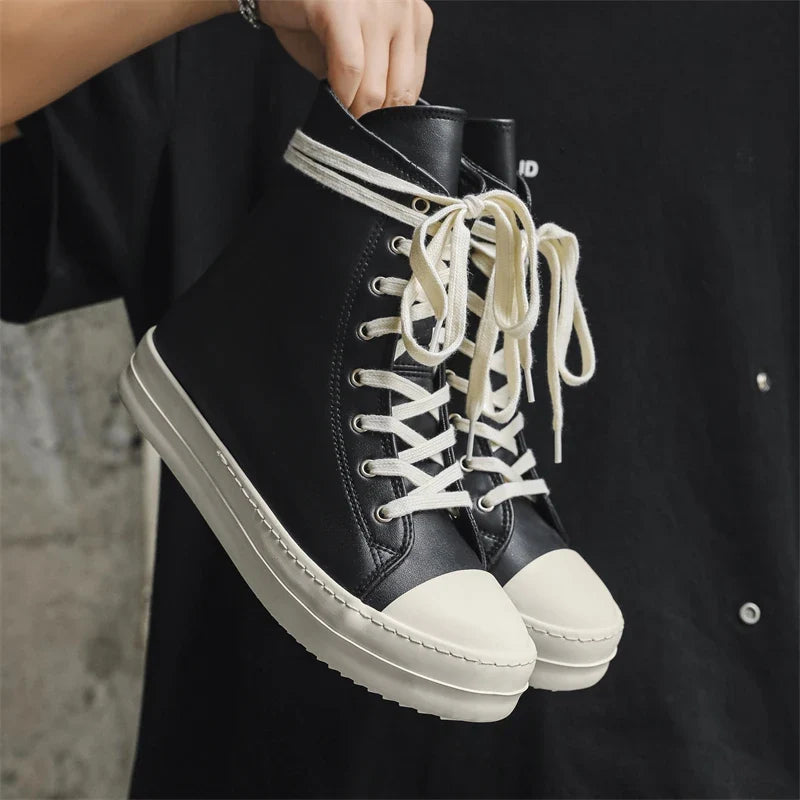 T84 High-Top Luxury Sneakers - Iconic Architectural Streetwear Boots | LuxuryUrbanwear - Luxuryurbanwear
