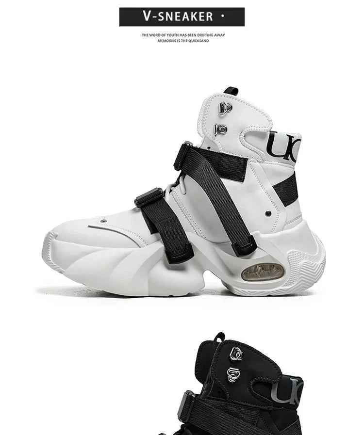 Retro Chunky Platform Sneakers - 90s Heritage Heavy-Sole Streetwear Shoes