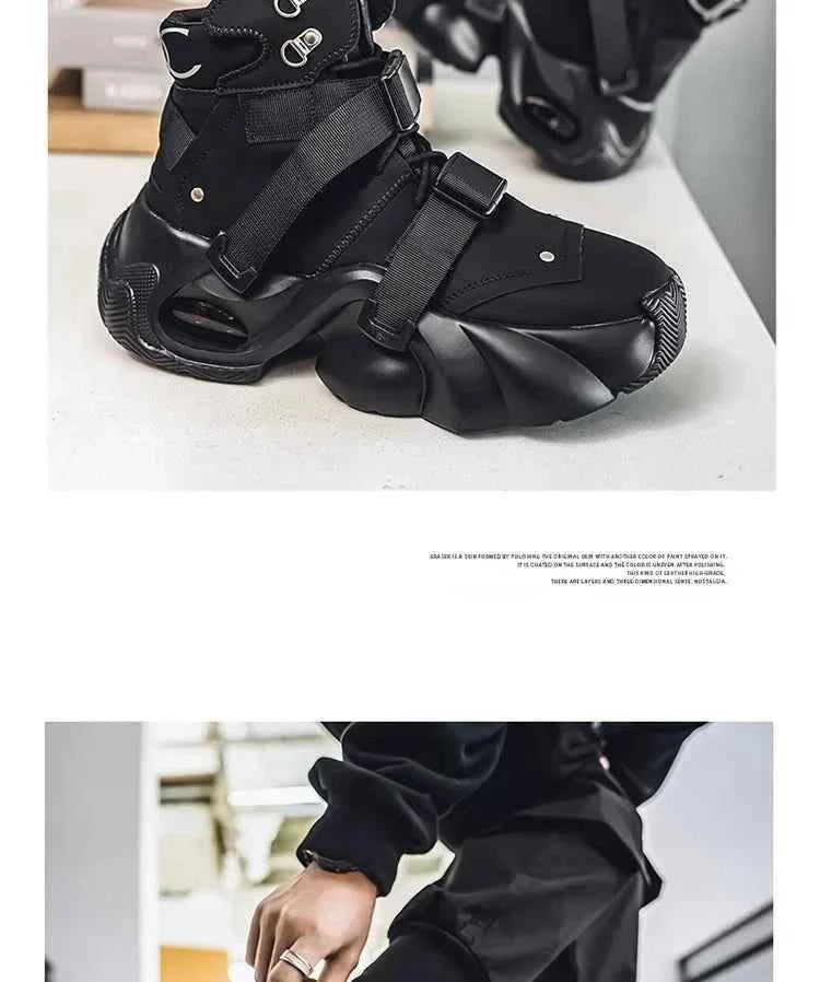 Retro Chunky Platform Sneakers - 90s Heritage Heavy-Sole Streetwear Shoes