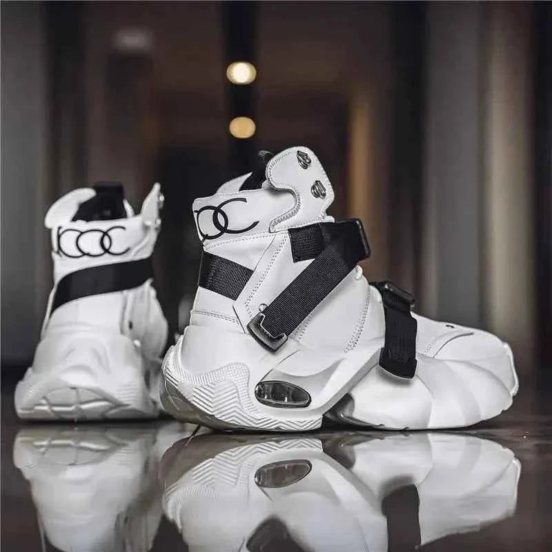Retro Chunky Platform Sneakers - 90s Heritage Heavy-Sole Streetwear Shoes