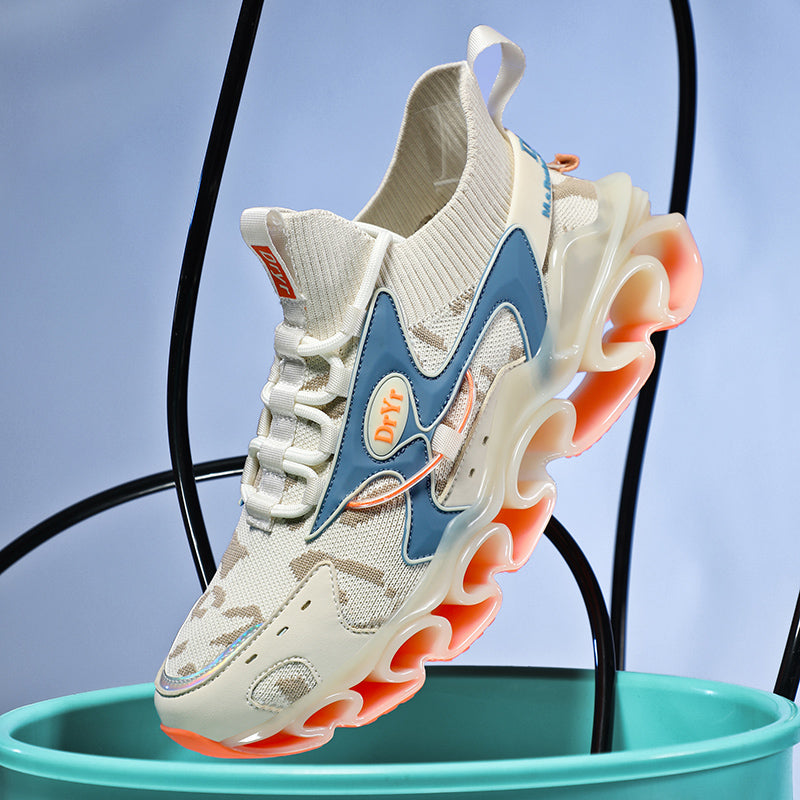 Side profile of Myth Power T84 sneakers showing the 6.5cm chunky tectonic sole