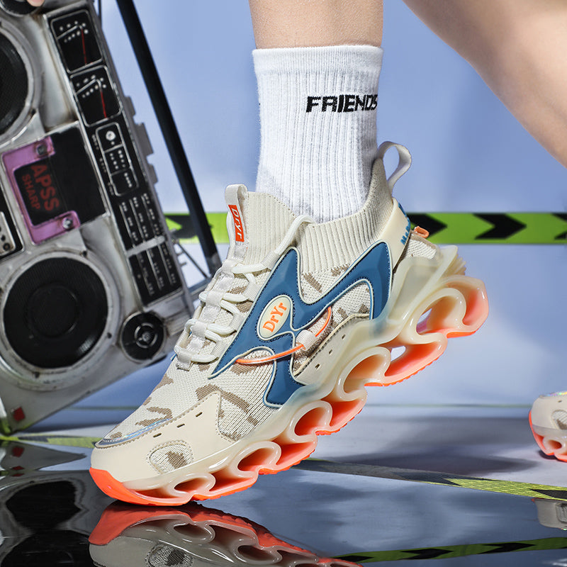 Side profile of Myth Power T84 sneakers showing the 6.5cm chunky tectonic sole