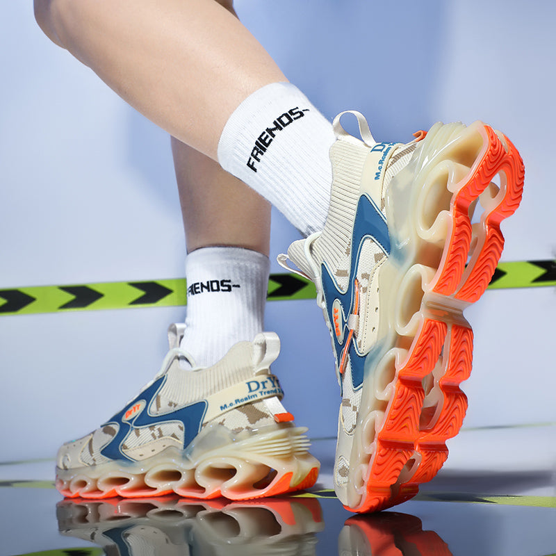 Side profile of Myth Power T84 sneakers showing the 6.5cm chunky tectonic sole