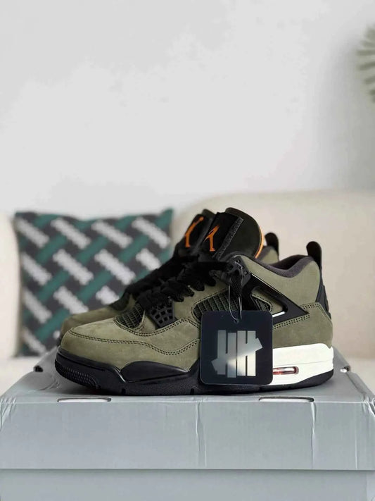 Undefeated x Air Jordan 4 Retro – Olive and Black