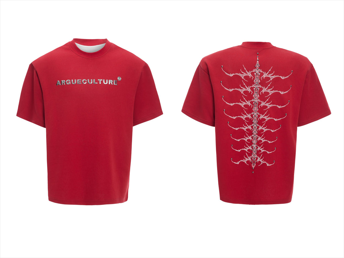 Spine Crystal Grey Graphic Tee - Notkicks