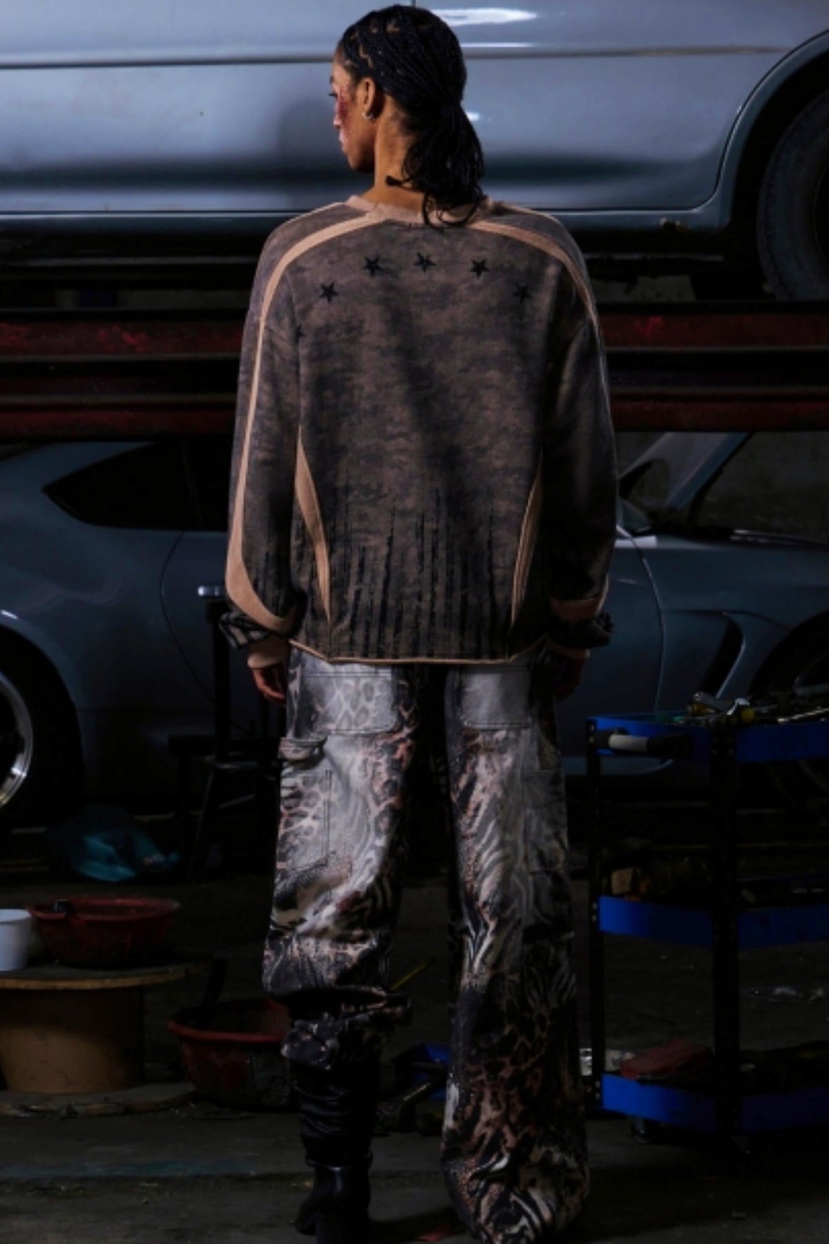 Men's Camouflage Patchwork Half-Zip Top - Notkicks