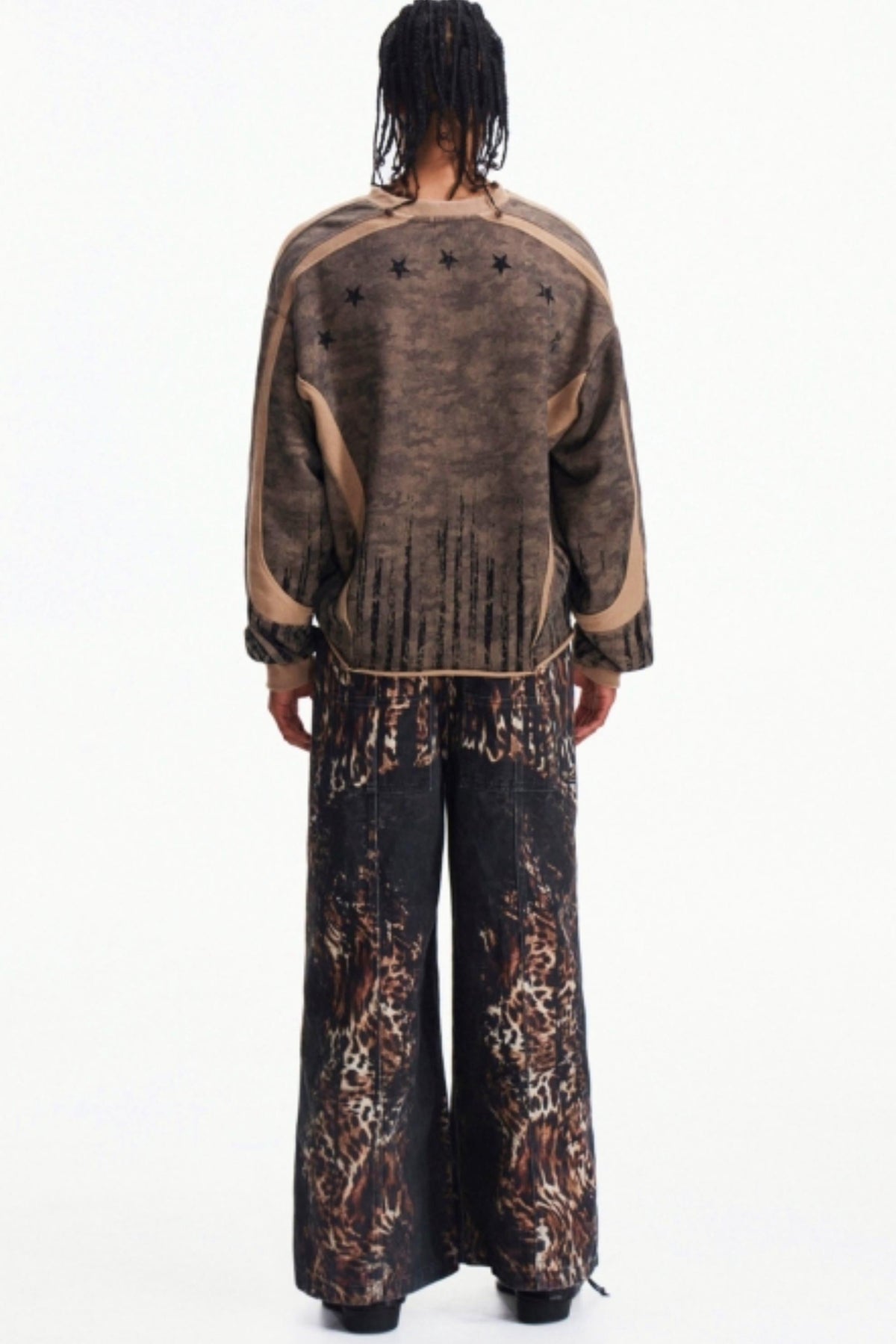 Men's Camouflage Patchwork Half-Zip Top - Notkicks