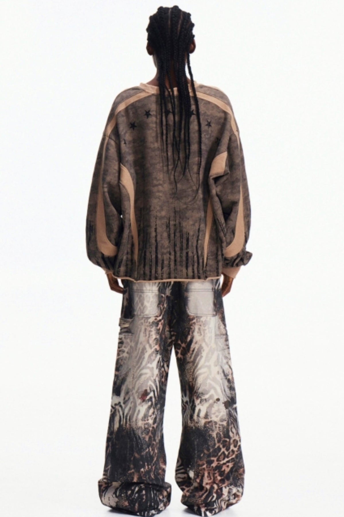 Men's Camouflage Patchwork Half-Zip Top - Notkicks