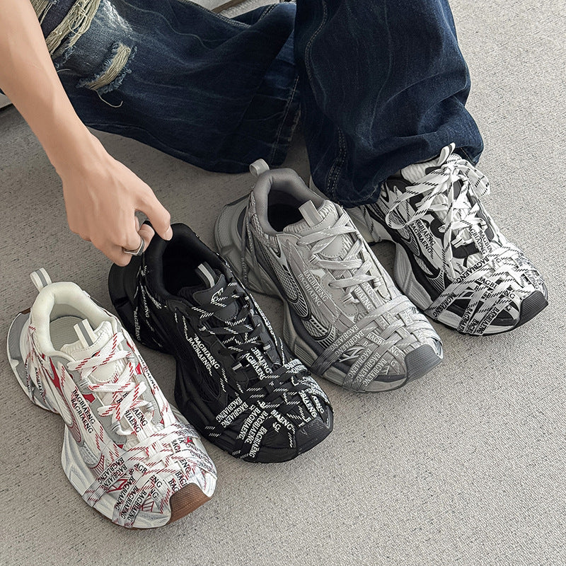 Triple S Logotype Technical Sneakers - Luxury Logo-Print Platform Trainers | LuxuryUrbanwear - Luxuryurbanwear