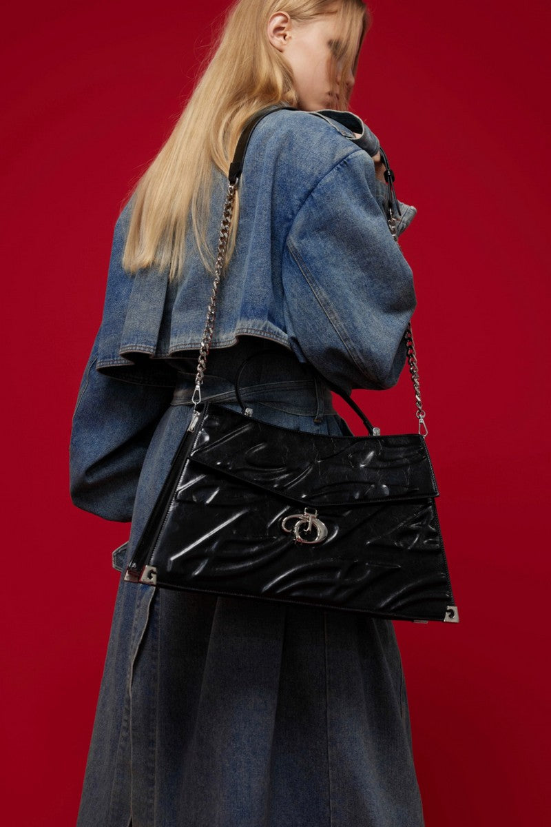 Embossed 3D Shoulder Crossbody Tote Bag - Notkicks
