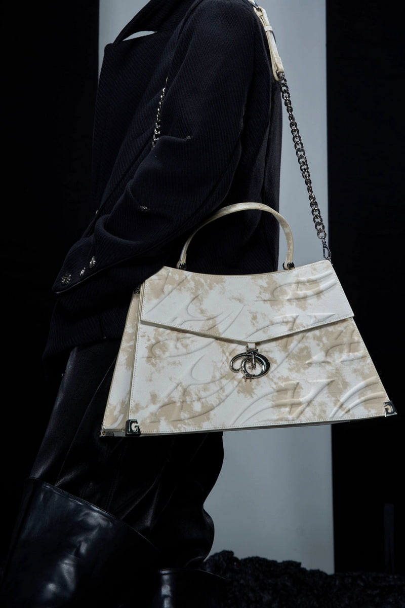 Embossed Metal Buckle Vintage Tote Bag - Notkicks