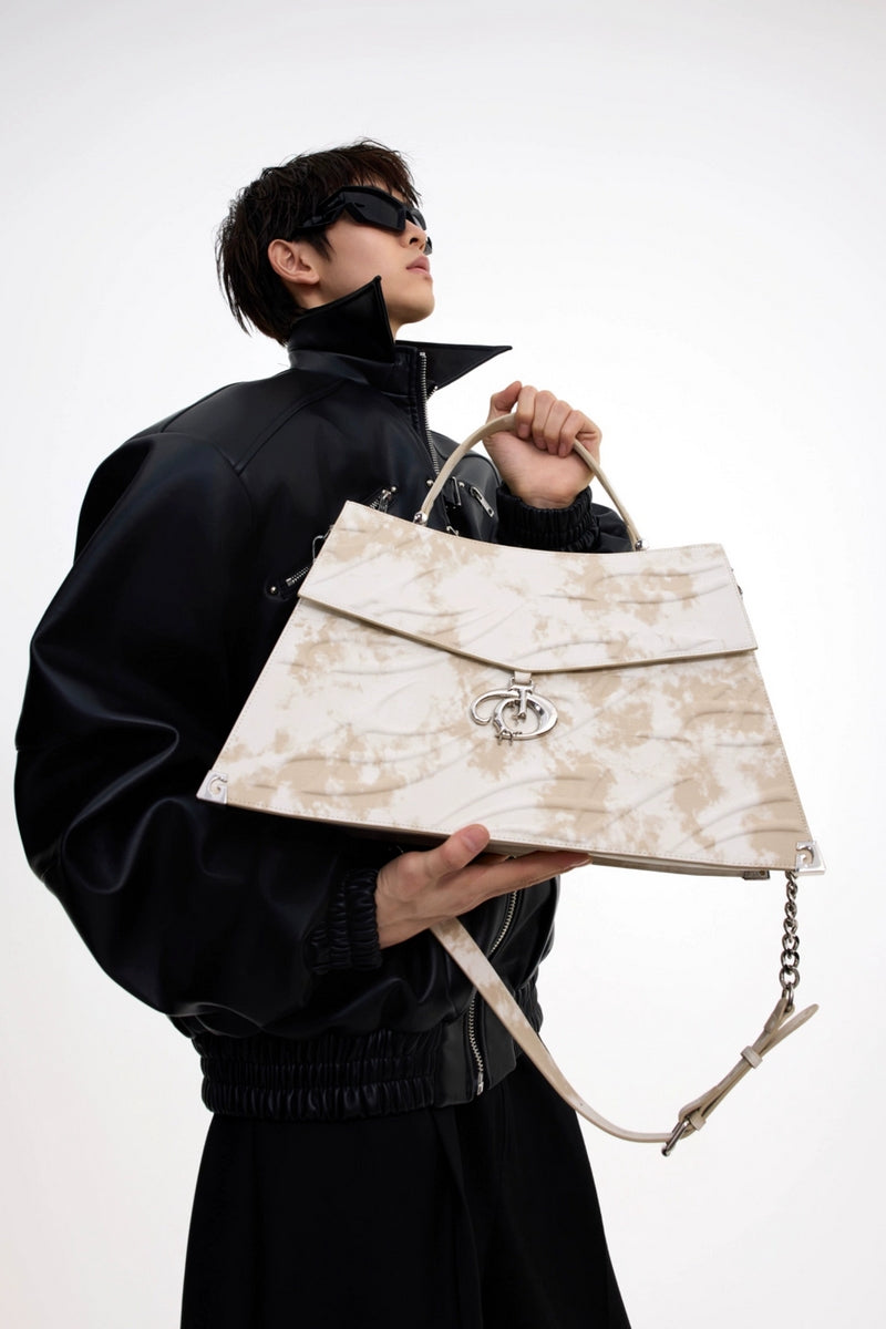 Embossed Metal Buckle Vintage Tote Bag - Notkicks