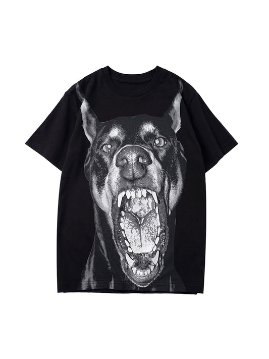 3D Doberman Graphic Street Tee - Notkicks