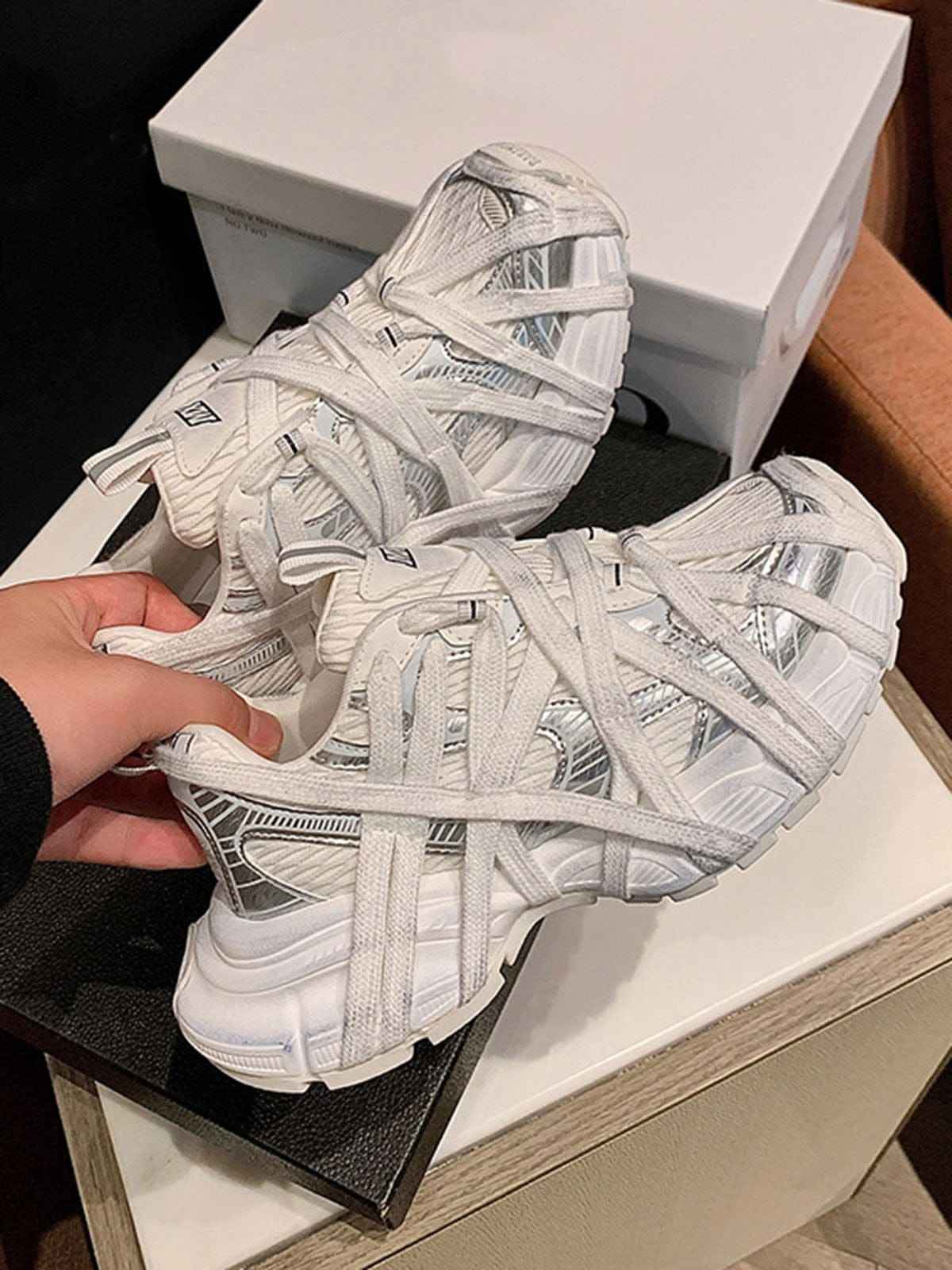 Sneakers High Street Lace - Luxury Urban "Cloud-Chassis" High-Top Trainer