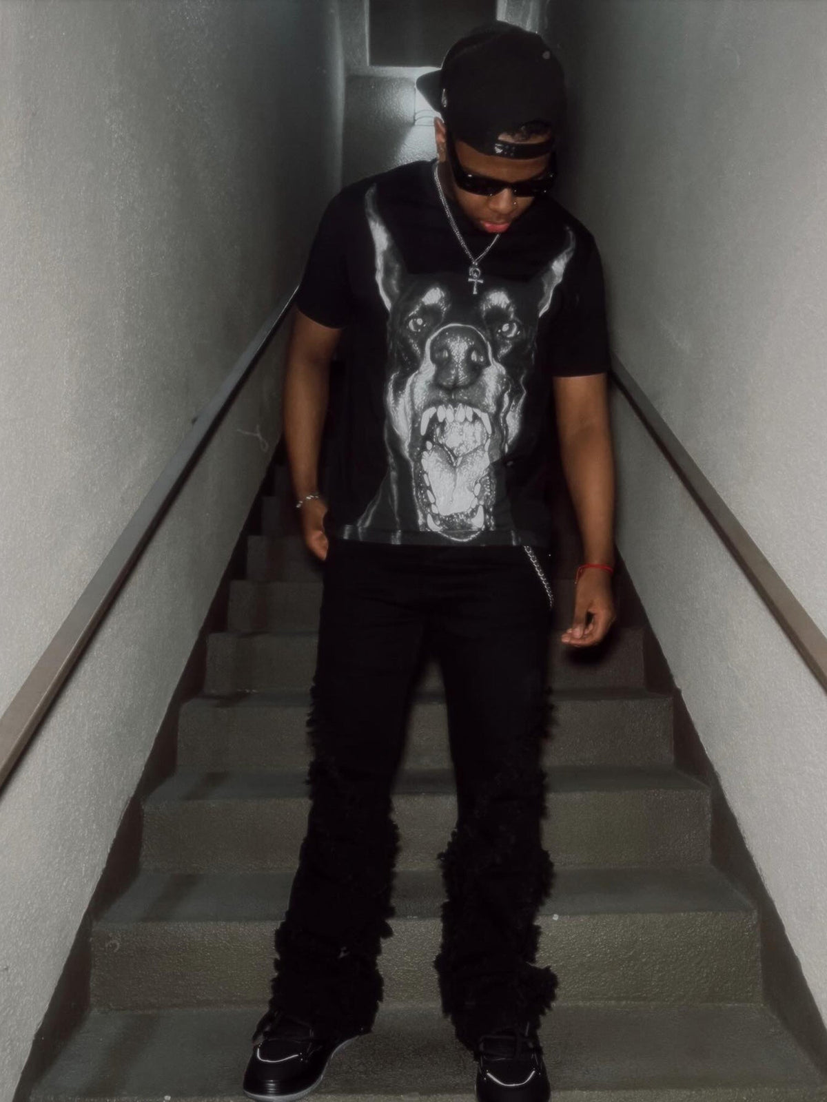 3D Doberman Graphic Street Tee - Notkicks
